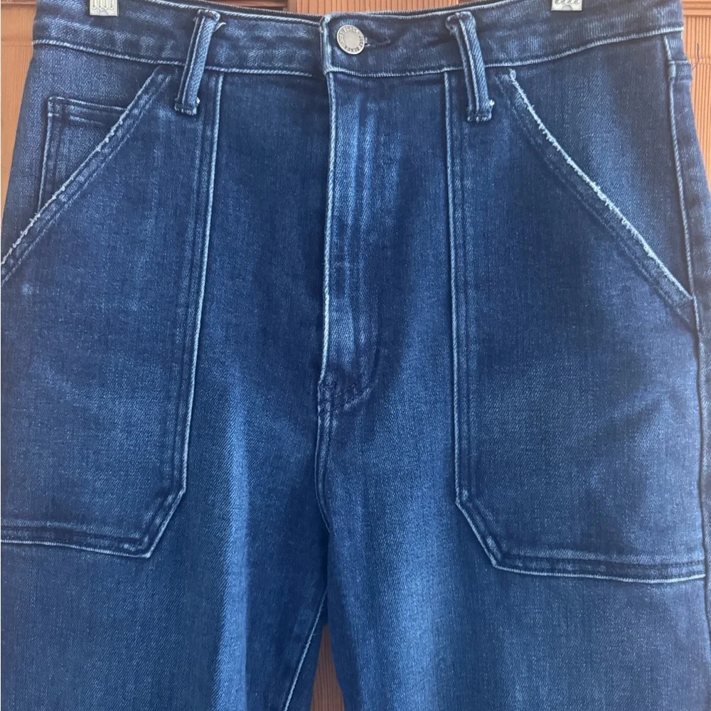 Just Black Denim the Patch Pocket wide Leg Medium Blue Wide-Leg Women's Jeans 28 - Picture 10 of 15